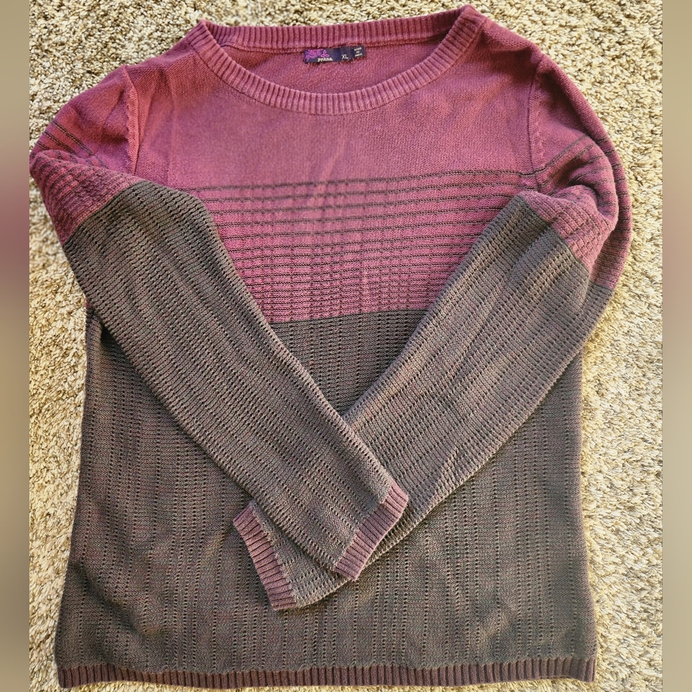 PraAna Pink Grey Lightweight Sweater - XL